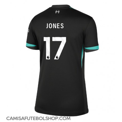 Camisa de time de futebol Liverpool Curtis Jones #17 Replicas 2º Equipamento Feminina 2024-25 Manga Curta